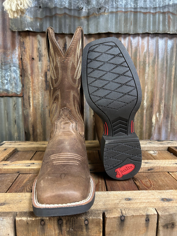 Justin Canter Dusky Brown Cowhide Western Boot