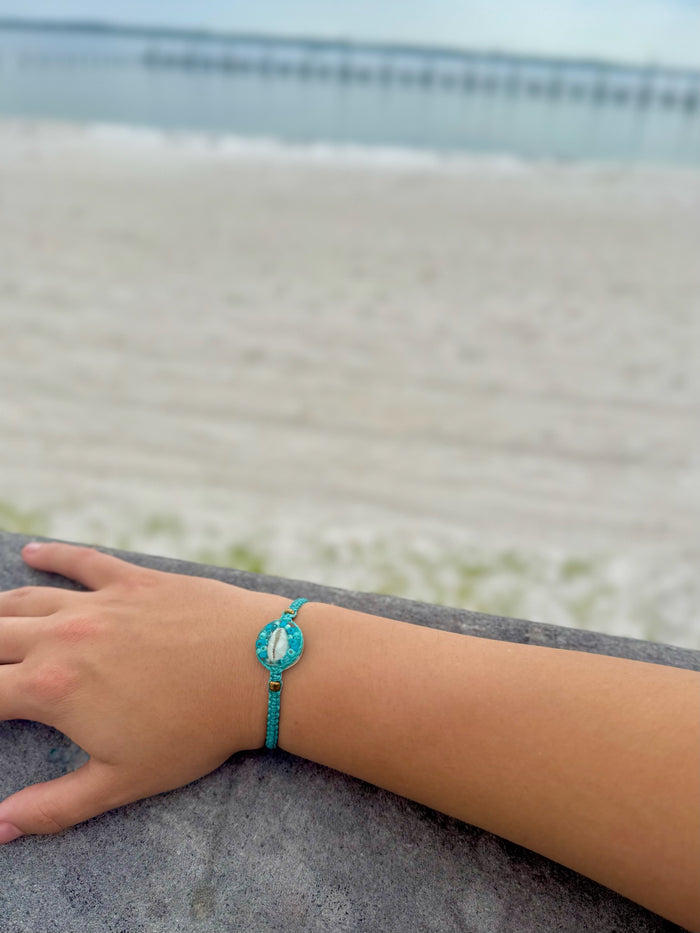 Blue Cowrie Bracelet