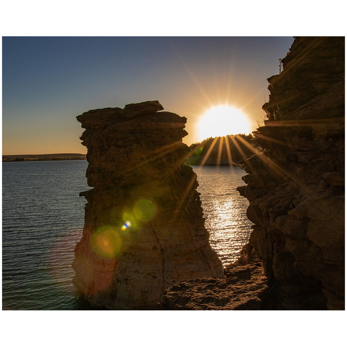 Kanopolis Rocks Sunset Fine Art Print