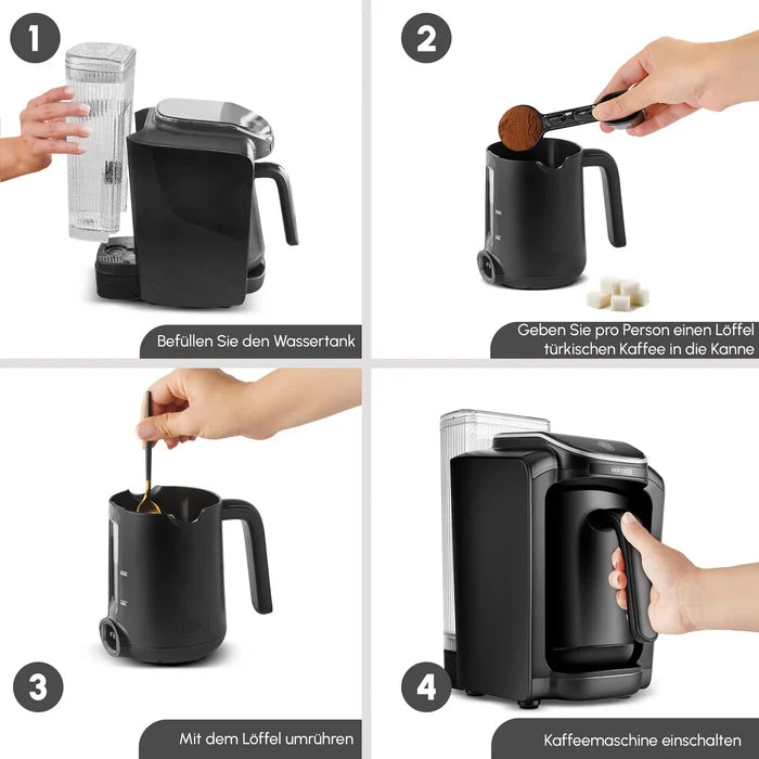 KARACA Karaca Hatır Aqua Watertank Automatische Turkse Koffiemachine Zwart
