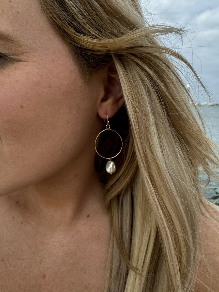 model wearing Kathryn earring