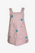 Keiko Floral Appliqué Fuzzy Mini Dress