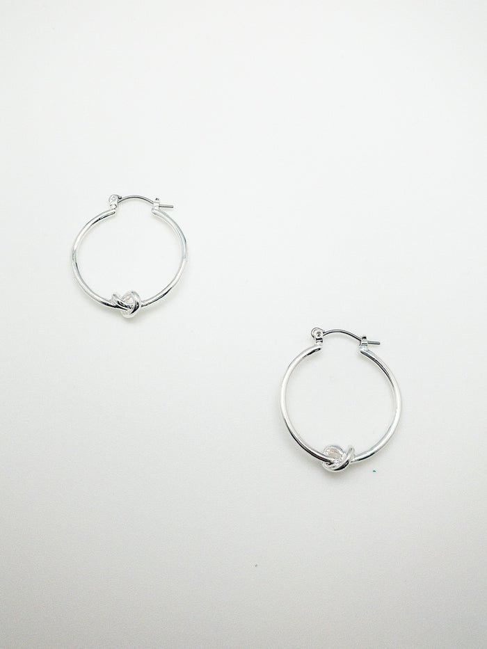 Kelly Love Knot Earrings - Silver