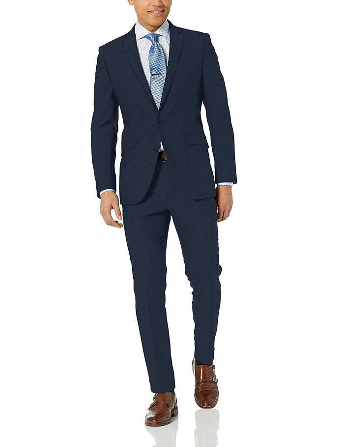 Kenneth Cole Unlist. Traje Ajustado de 2 Botones con Dobladillo para Hombre