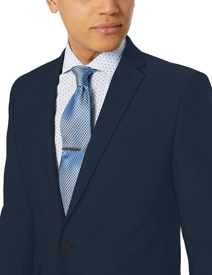 Kenneth Cole Unlist. Traje Ajustado de 2 Botones con Dobladillo para Hombre