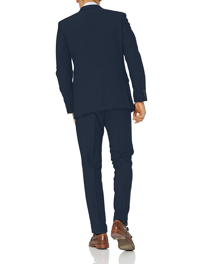Kenneth Cole Unlist. Traje Ajustado de 2 Botones con Dobladillo para Hombre
