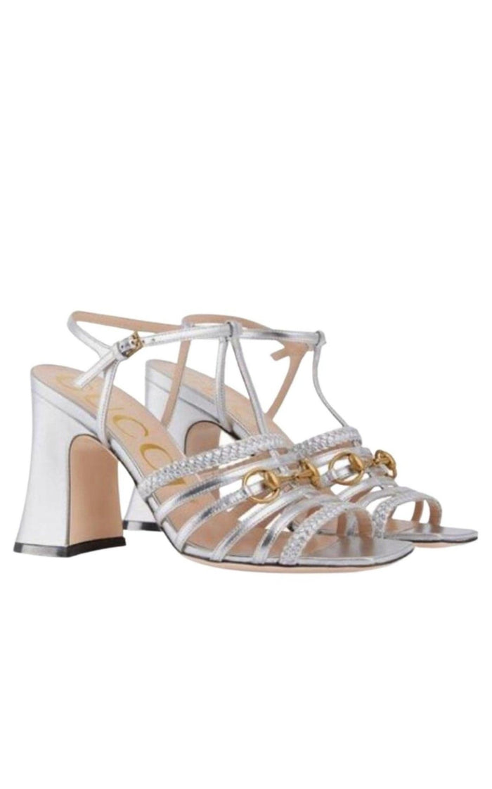 Gucci Ketty Metallic Leather Sandals - Runway Catalog