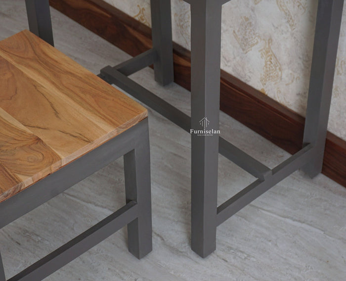 Kiddi Wooden Study Laptop Table with Chair for kids - Study Table - Furniselan - Slate Grey