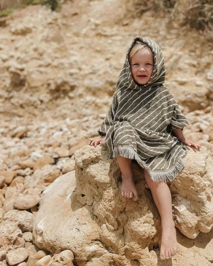 Sage Bamboo Beach Poncho - Child