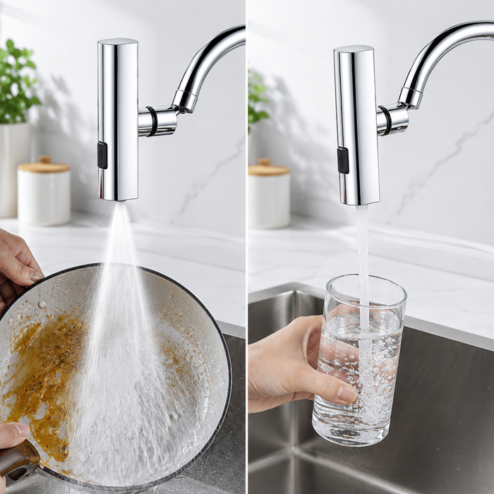 Kitchen Faucet Extensions - 3-in-1 Rotating Nozzle Head