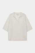 KNITTED POLO SHIRT - WHITE
