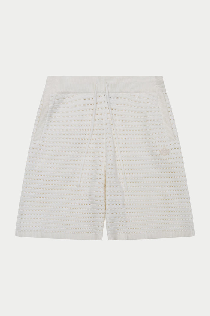 KNITTED SHORTS - WHITE