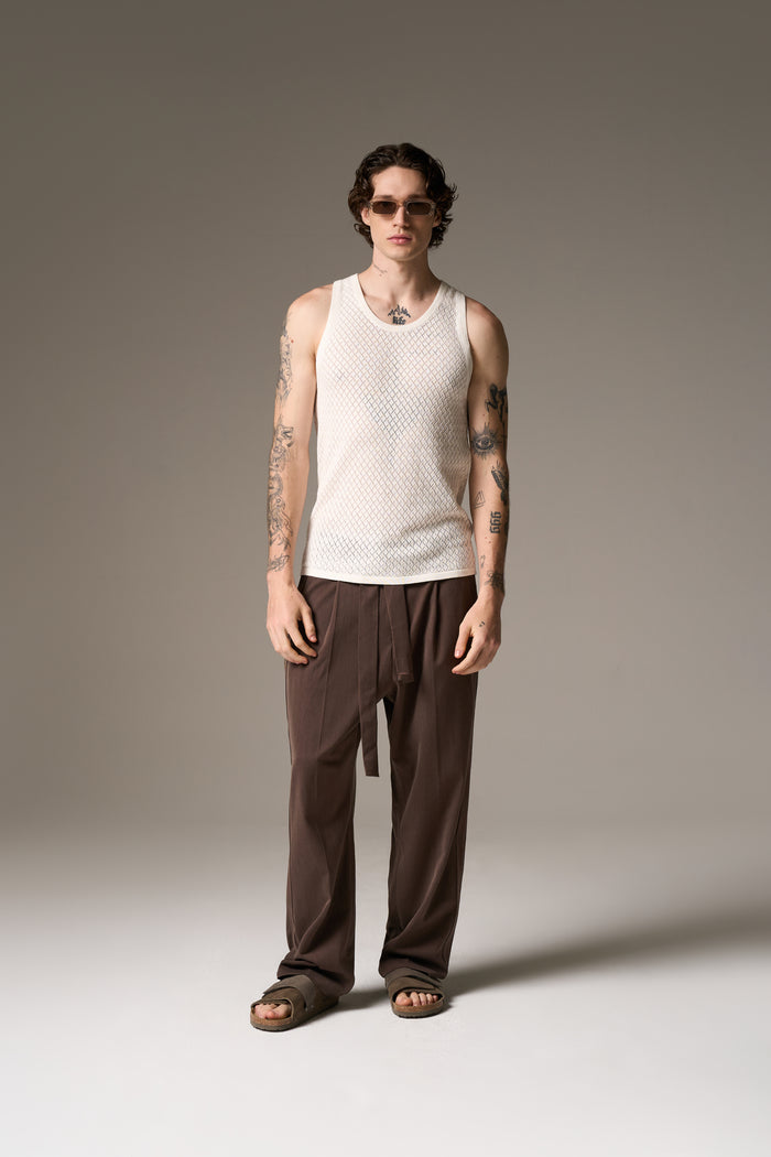 KNITTED VEST - WHITE