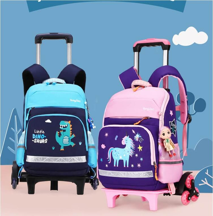 Korean Detachable Trolley Bag | Elementary School Trolley Bag