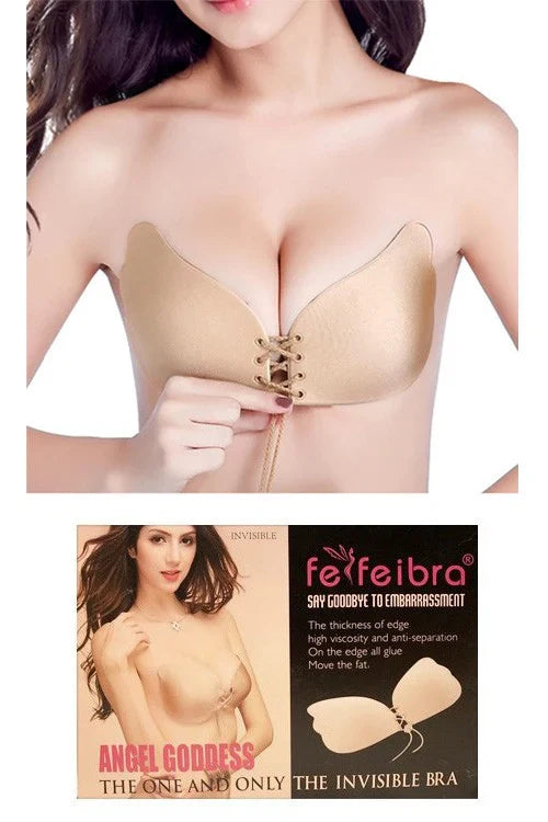 lace-up adhesive bra