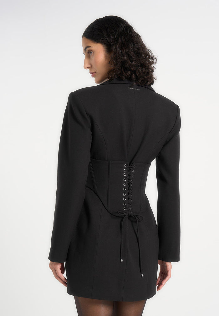 lacey-tailored-blazer-dress-with-reversible-corset-black