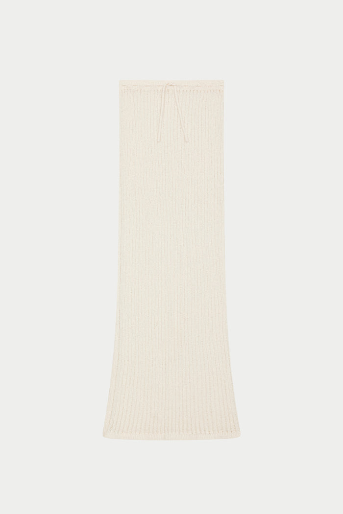 LADDER KNIT MAXI SKIRT - CREAM