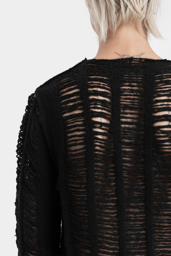 Masnada | AW25 - Laddered knit sweater M35A02
