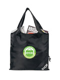 Latitudes Foldaway Shopper - Black | Custom Branded | Lemon Print