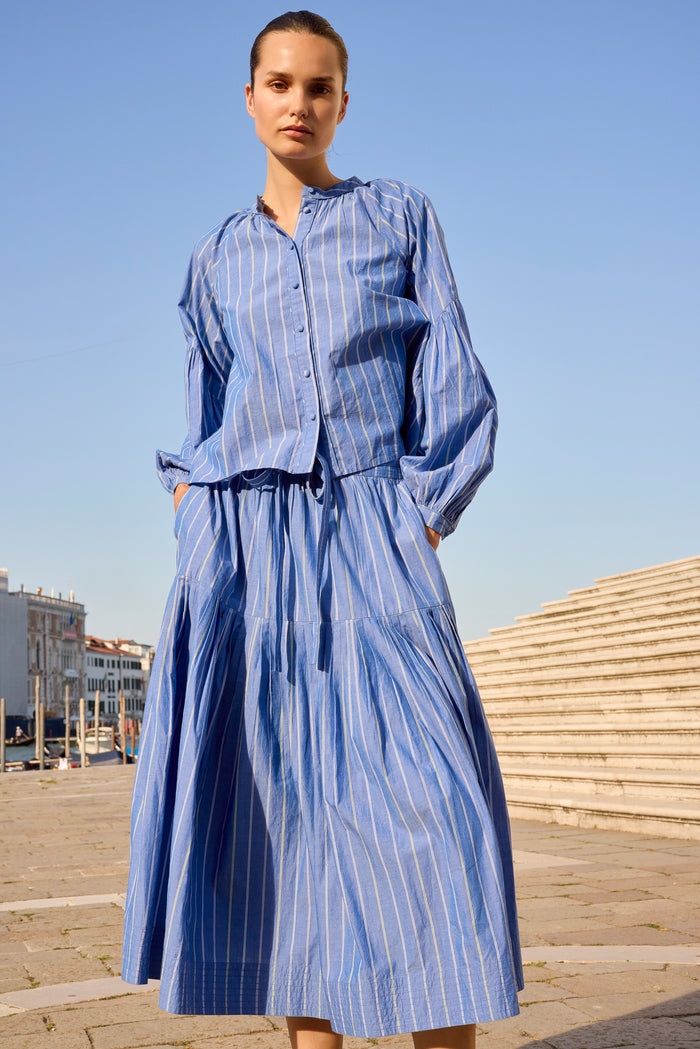 Liana Blouse- Thalia Blue