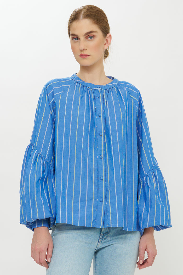 Liana Blouse- Thalia Blue