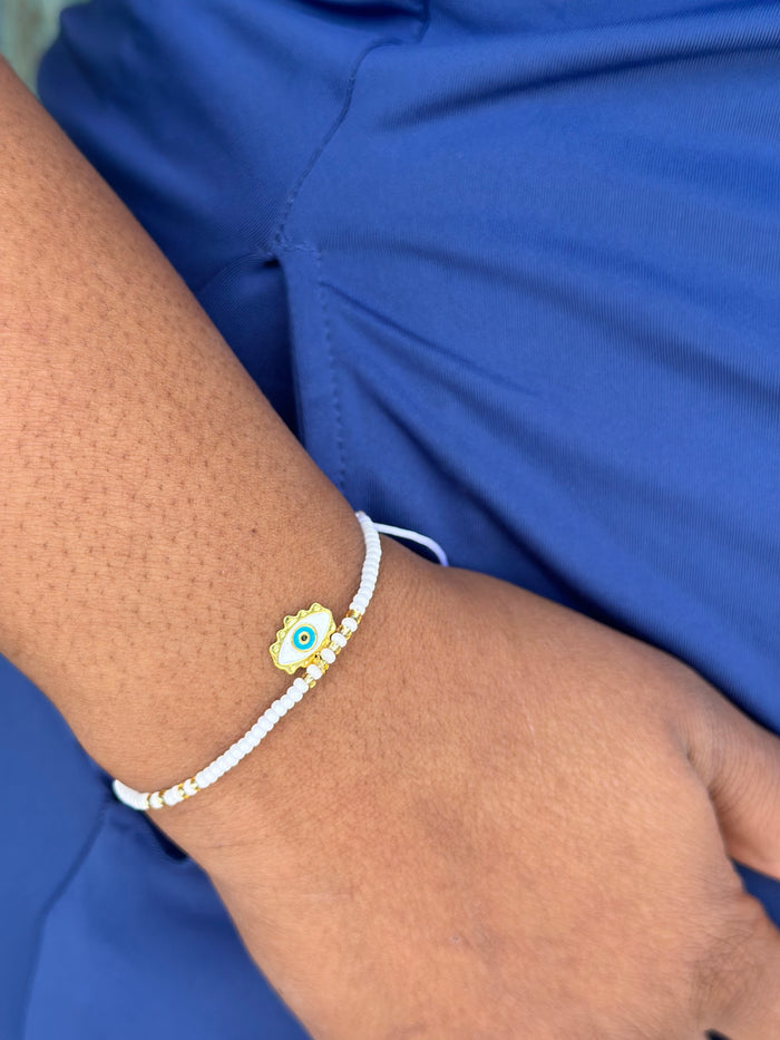 white pull bracelet