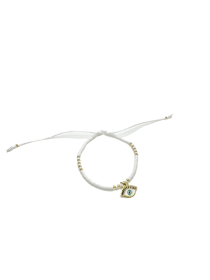 white pull bracelet
