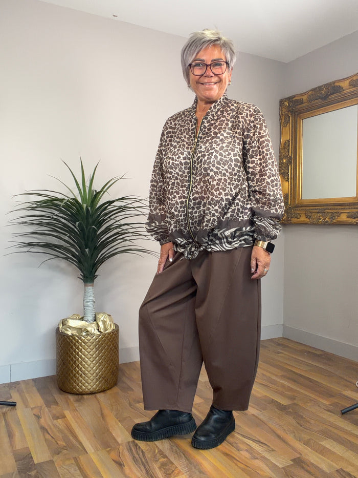 Lightweight Animal Print Bomber