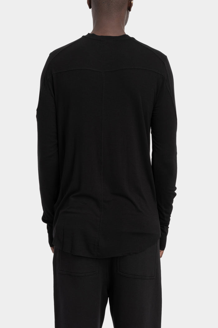Thom Krom | SS26 - Lightweight long sleeve tee, Black MTS953