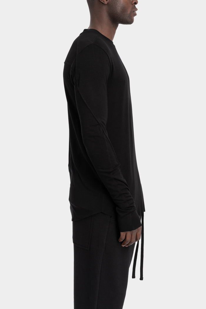 Thom Krom | SS26 - Lightweight long sleeve tee, Black MTS953