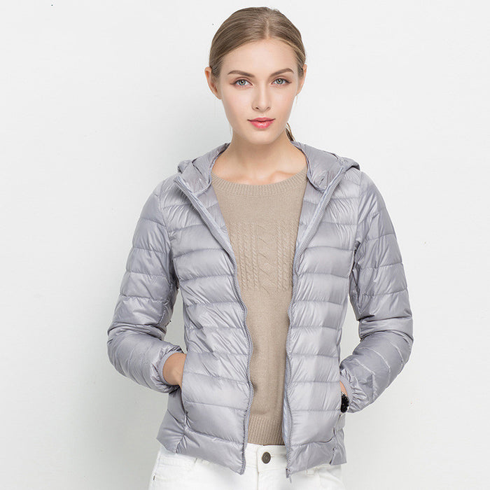 women lightweight down jacket lemon yellow travel outerwear