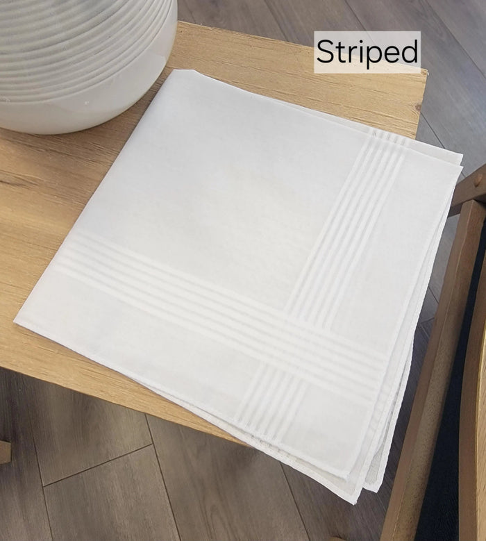 hankie with striped edge