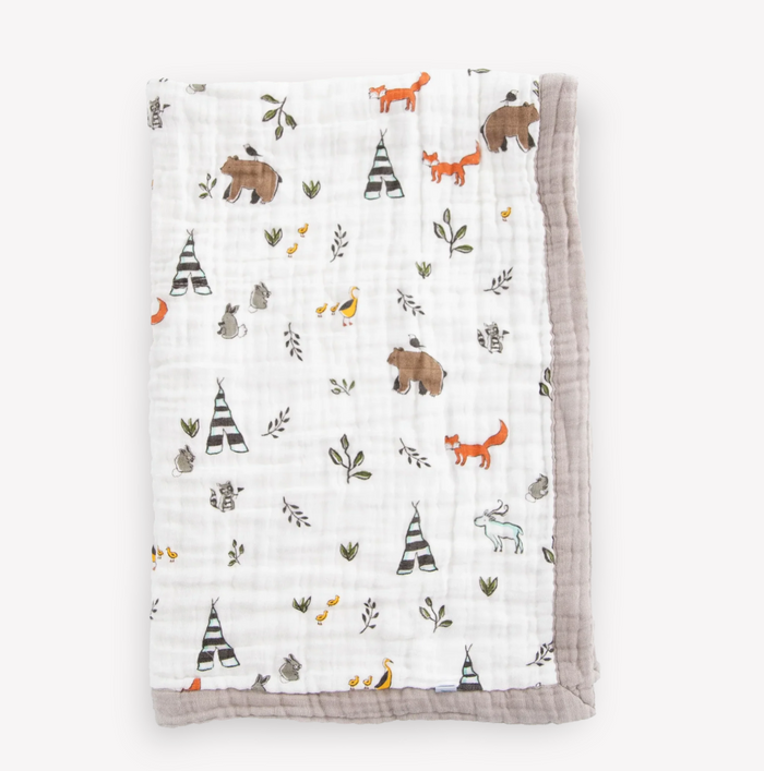Little Unicorn Cotton Muslin Quilt - Forest Friends