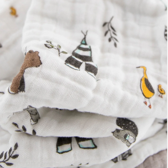 Little Unicorn Cotton Muslin Quilt - Forest Friends