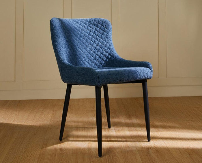 Loberona Dining Chair – Modern Upholstered Dining Chair for Home & Café Blue