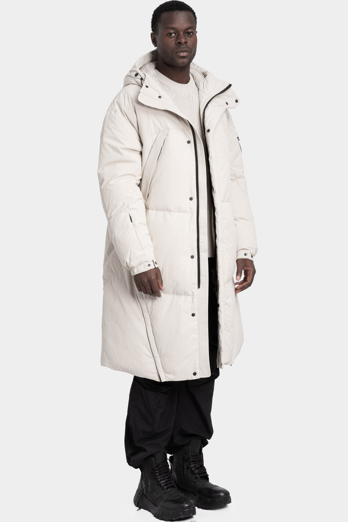 JG1 by Justin Gall | Long Hooded down parka, Bone JG1_AW25-02