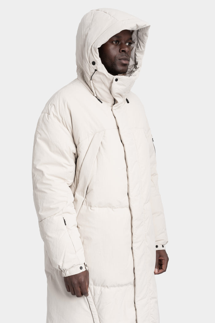 JG1 by Justin Gall | Long Hooded down parka, Bone JG1_AW25-02