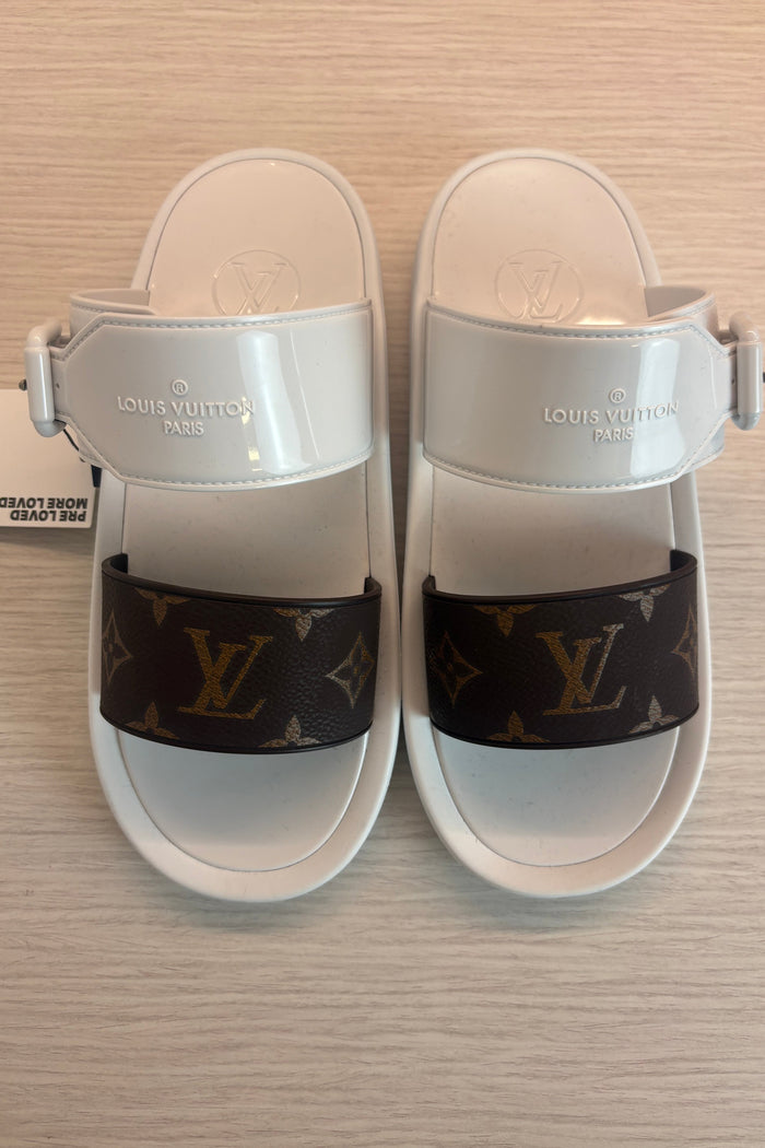 Louis Vuitton Monogram Strap Pool Slide