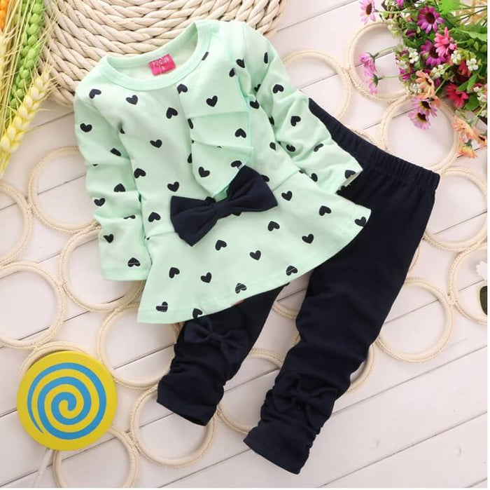 Love Bow Themed Outfit Aesthetic | Girly Bow Crop Top And Skirt Set
