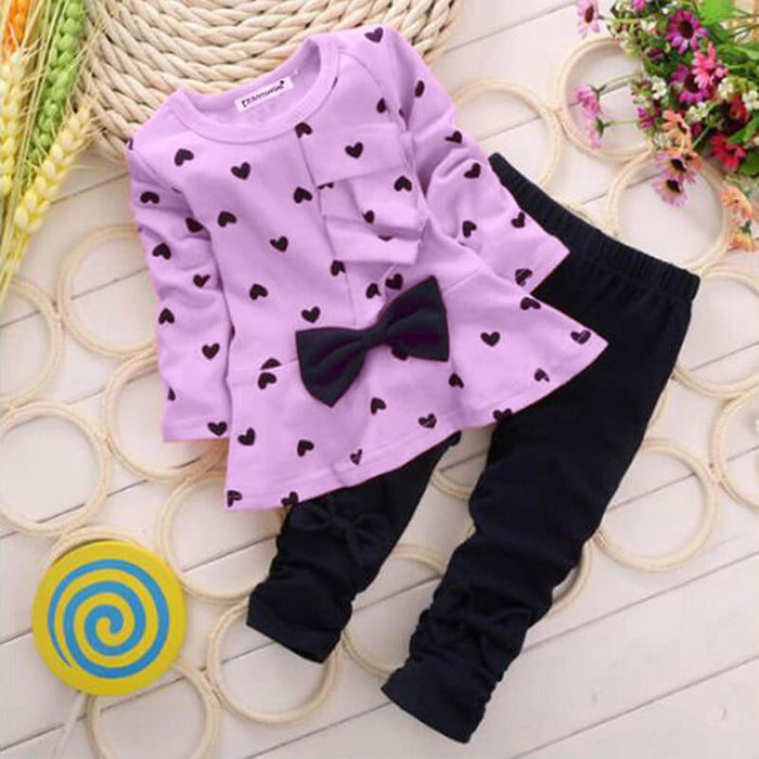 Love Bow Themed Outfit Aesthetic | Girly Bow Crop Top And Skirt Set