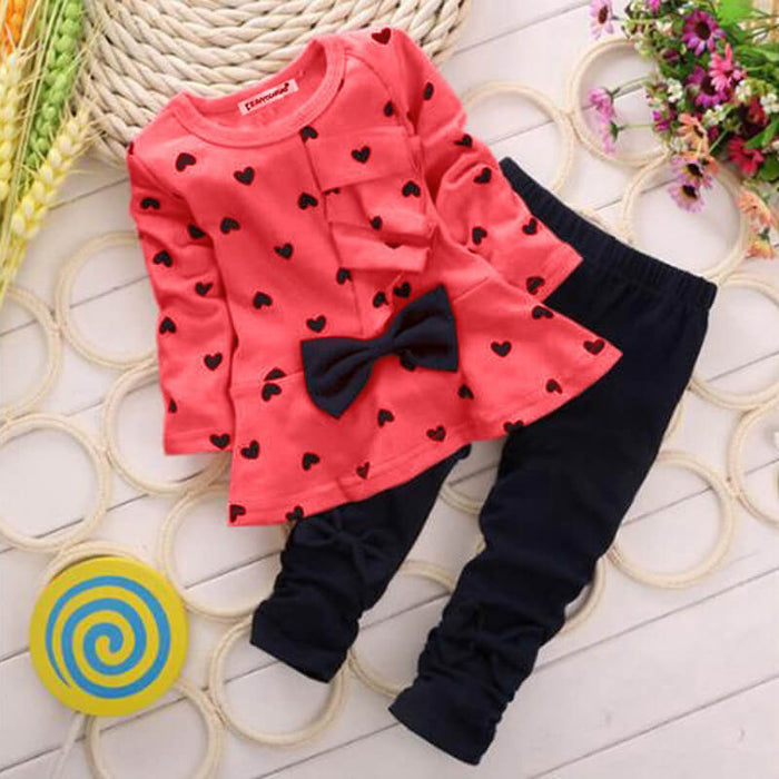 Love Bow Themed Outfit Aesthetic | Girly Bow Crop Top And Skirt Set