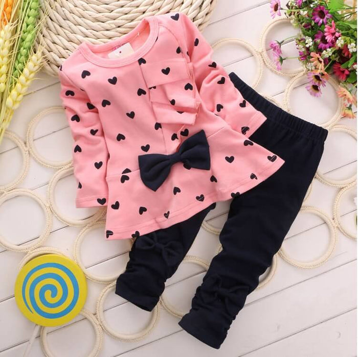 Love Bow Themed Outfit Aesthetic | Girly Bow Crop Top And Skirt Set