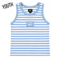 Lulu Mac Patch Youth Tank Stripe Light Blue