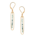 Lyric | Gold Filled Handmade Drop Earrings | Green Agate