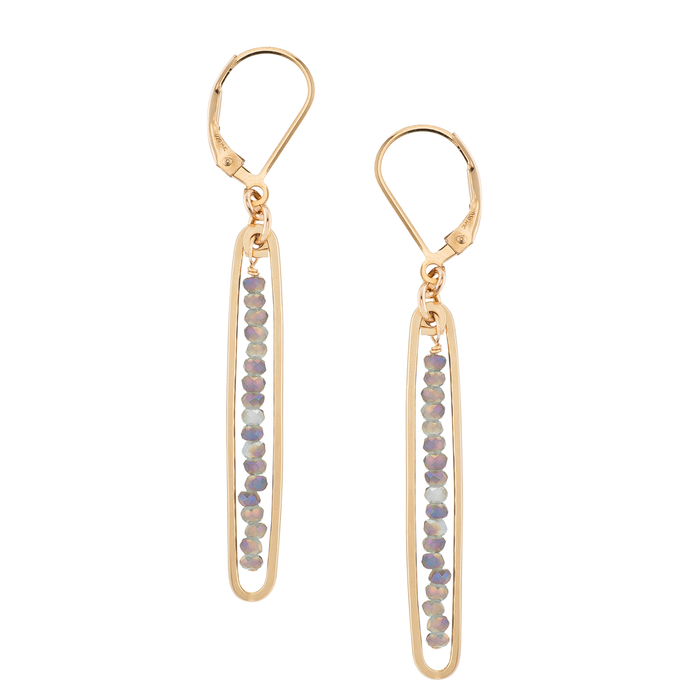 Lyric | Gold Filled Handmade Drop Earrings | Labradorite