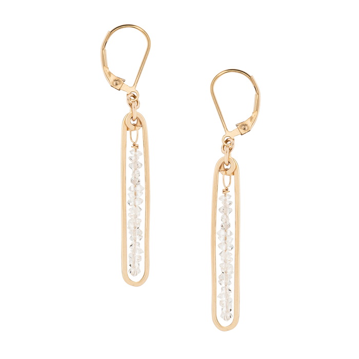 Lyric | Gold Filled Handmade Earrings | Herkimer Diamonds