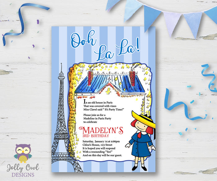 Madeline Birthday Party Invitation