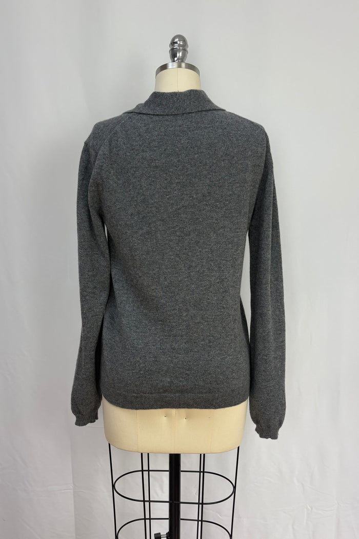 Marni Ash Grey Contrast Trim Knitwear Jacket
