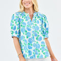 Mary Square Elaine Summerfair Top In Blue *FINAL SALE*