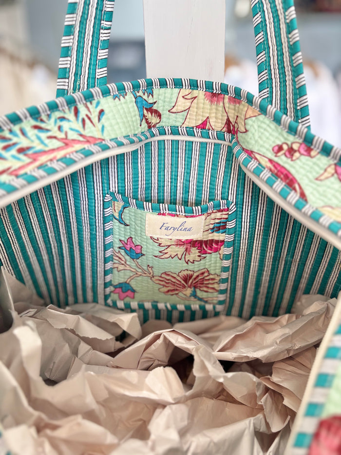 Open bag with inside pocket.